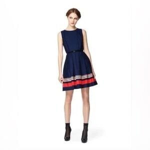 Jason Wu-For Target-Dress-Navy-Pink-Red-Fit & Flare-Retro Vibes-Sz 10